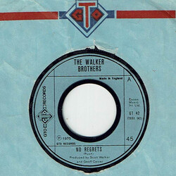 The Walker Brothers No Regrets USED VINYL 7INCH SINGLE 45 RPM