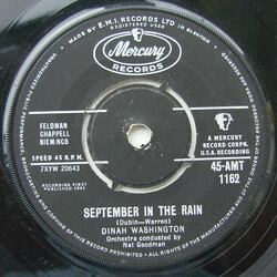 Dinah Washington September In The Rain VINYL 7" USED