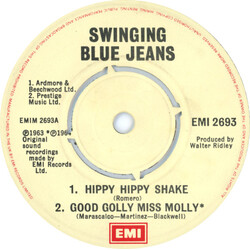 The Swinging Blue Jeans Hippy Hippy Shake Vinyl 7" USED