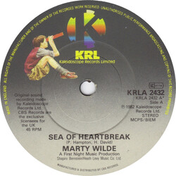 Marty Wilde Sea Of Heartbreak USED VINYL 7INCH SINGLE