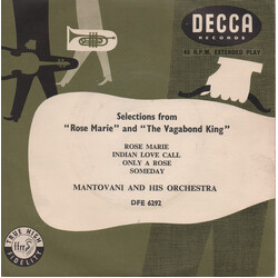 Mantovani And His Orchestra Selections From "Rose Marie" and "The Vagabond King" Vinyl 7" USED