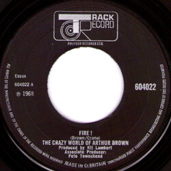 The Crazy World Of Arthur Brown Fire ! USED VINYL 7INCH 45 RPM SINGLE