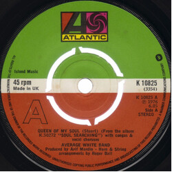 Average White Band Queen Of My Soul USED VINYL 7INCH 45 RPM STEREO