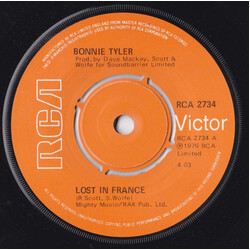 Bonnie Tyler Lost In France USED VINYL 7INCH 45 RPM SINGLE