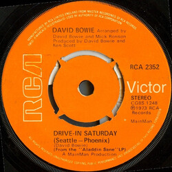 David Bowie Drive-In Saturday USED VINYL 7INCH 45 RPM SINGLE