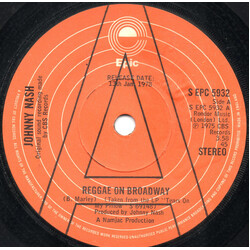 Johnny Nash Reggae On Broadway Vinyl 7" USED