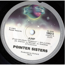 Pointer Sisters Jump USED VINYL 7INCH 45 RPM SINGLE