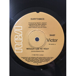 Eurythmics Would I Lie To You? USED VINYL 7INCH 45 RPM SINGLE
