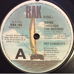 Hot Chocolate Going Through The Motions USED VINYL 7INCH 45 RPM SINGLE