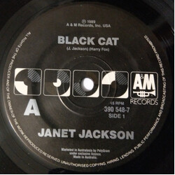 Janet Jackson Black Cat USED VINYL 7INCH 45 RPM SINGLE