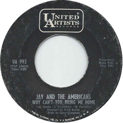 Jay & The Americans Why Can't You Bring Me Home USED VINYL 7INCH 45 RPM SINGLE