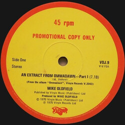 Mike Oldfield An Extract From Ommadawn USED VINYL 12INCH 45 RPM PROMO