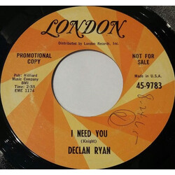 Declan Ryan And The Regal Showband I Need You USED VINYL 7INCH 45 RPM PROMO