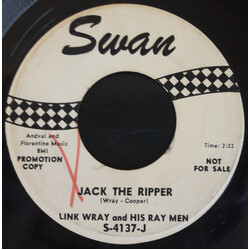 Link Wray And His Ray Men Jack The Ripper / The Black Widow USED VINYL 7INCH 45 RPM SINGLE PROMO