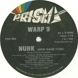 Warp 9 Nunk (New Wave Funk) USED VINYL 12INCH 33 S RPM