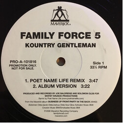Family Force 5 Kountry Gentleman USED VINYL 12INCH PROMO