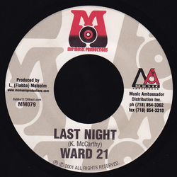 Ward 21 / Christopher (7) Last Night / Ladies Man Vinyl 7" USED