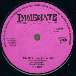 The Nice America USED VINYL 7INCH 45 RPM MISPRINT MONO