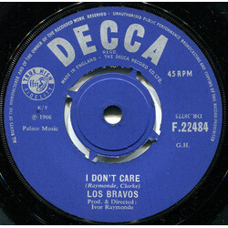 Los Bravos I Don't Care USED VINYL 7INCH 45 RPM SINGLE