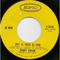 Bobby Vinton Just As Much As Ever USED VINYL 7INCH 45 RPM SINGLE STYRENE