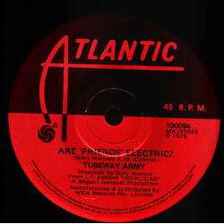 Tubeway Army Are 'Friends' Electric? USED VINYL 7INCH 45 RPM SINGLE STEREO