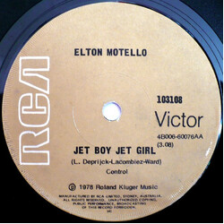 Elton Motello Jet Boy Jet Girl USED VINYL 7INCH 45 RPM SINGLE