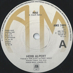 Herb Alpert Rise VINYL 7" USED