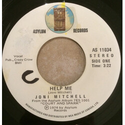 Joni Mitchell Help Me USED VINYL 7INCH 45 RPM SINGLE