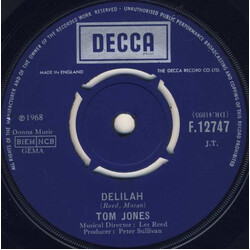Tom Jones Delilah USED VINYL 7INCH 45 RPM SINGLE