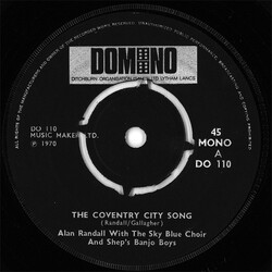 Alan Randall The Coventry City Song USED VINYL 7INCH 45 RPM