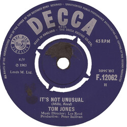 Tom Jones It's Not Unusual USED VINYL 7INCH 45 RPM SINGLE