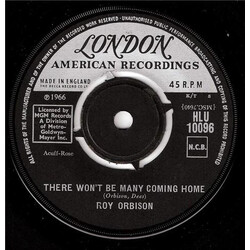 Roy Orbison There Won't Be Many Coming Home VINYL 7" USED