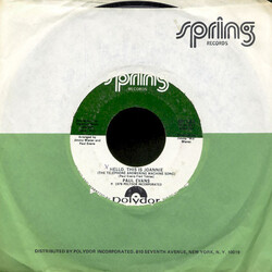 Paul Evans Hello, This Is Joannie (The Telephone Answering Machine Song) USED VINYL 7INCH SINGLE 45 RPM