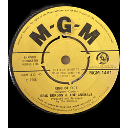 Eric Burdon & The Animals Ring Of Fire USED VINYL 7INCH 45 RPM SINGLE