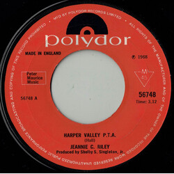 Jeannie C. Riley Harper Valley P.T.A. VINYL 7" USED