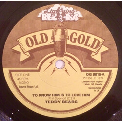 The Teddy Bears / Jody Reynolds To Know Him Is To Love Him / Endless Sleep USED VINYL 7INCH 45 RPM MONO