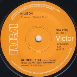 Harry Nilsson Without You VINYL 7" USED