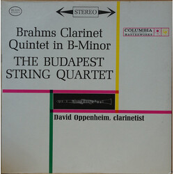 David Oppenheim / Budapest String Quartet / Johannes Brahms Clarinet Quintet In B-Minor Vinyl LP USED