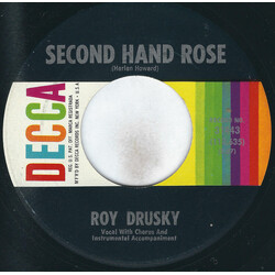 Roy Drusky Second Hand Rose USED VINYL 7INCH 45 RPM SINGLE