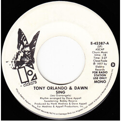 Tony Orlando & Dawn Sing USED VINYL 7INCH 45 RPM PROMO STEREO MONO