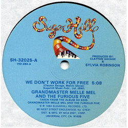 Grandmaster Melle Mel & The Furious Five We Don't Work For Free VINYL 12" USED