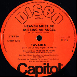 Tavares Heaven Must Be Missing An Angel USED VINYL 12INCH 33 S RPM PROMO STEREO MONO
