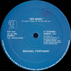 Michael Fortunati Big Bang / Baby You USED VINYL 12INCH 45 RPM