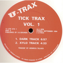 Heinrich Tillack Tick Trax Vol. 1 USED VINYL 12INCH 33 S RPM EP