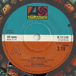 The Trammps Disco Inferno / That's Where The Happy People Go Vinyl 7" USED
