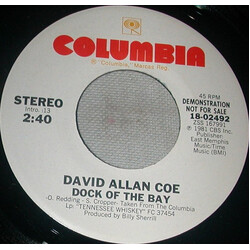 David Allan Coe Dock Of The Bay USED VINYL 7INCH 45 RPM PROMO