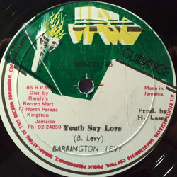 Barrington Levy Youth Say Love / Twenty One Girls USED VINYL 12INCH 45 RPM