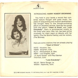 Harry Robert Browning Heart Of Stone USED VINYL 7INCH 45 RPM