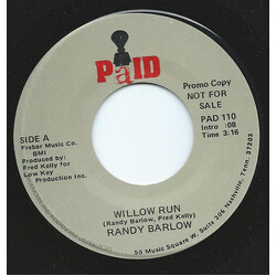 Randy Barlow Willow Run USED VINYL 7INCH 45 RPM PROMO