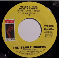 The Staple Singers Touch A Hand, Make A Friend / Tellin' Lies VINYL 7" USED